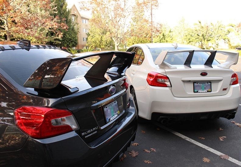 Wing Ilizer Perrin Performance One And Two Perrin Wing Ilizers On 2017 Sti Sedan